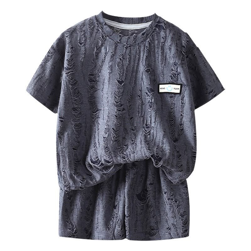 Children's Short-Sleeved Suits, New Summer Styles for Boys, Casual Clothes, 2026 Baby Summer Style, Breathable and Stylish Children's Clothing Wholesale